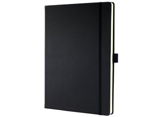Sigel Notitieboek Conceptum Pure A4+ zwart gelinieerd hardcover.  Genummerde pagina's, inhoudsopgave, sluiting d.m.v.