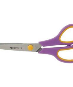 Scharenset Westcott Easy grip 3dlg 20cm ass. kleur RVS (    cassis, turquoise en koraal rood)