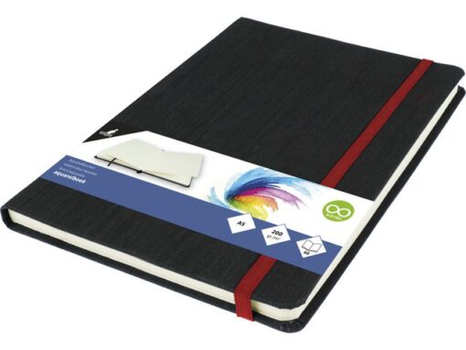 Aquarelboek Kangaro A5 luxe cover 30 vel 200 grams aquarel  papier. Leeslint en elastiek.