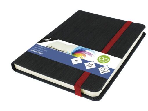 Aquarelboek Kangaro A6 luxe cover 30 vel 200 grams aquarel  papier. Leeslint en elastiek.