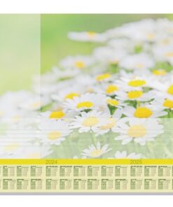 Sigel Designonderlegger Lovely Daisies 59,5x41cm, 80 grams  papier, 30 vel, 3-jaars kalender, 4 talig. Kalender