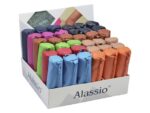 Juscha Display met etuis van Alassio. Echt leer. Assorti kleuren
