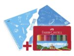 Faber Castell Kleurpotlood Faber-Castell Castle zeskantig 36 stuks in     metalen blik + gratis A3 Kangaro schetsboek