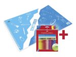 Faber Castell Kleurpotlood Faber-Castell Grip 48 stuks + gratis A3        Kangaro schetsboek