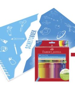 Faber Castell Kleurpotlood Faber-Castell Grip 48 stuks + gratis A3        Kangaro schetsboek