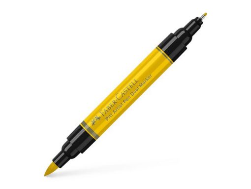 Faber Castell Tekenstift Faber-Castell Pitt Artist Pen duo marker 107 cadmiumgeel geel