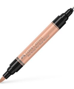 Faber Castell Tekenstift Faber-Castell Pitt Artist Pen duo marker 132     beige rood