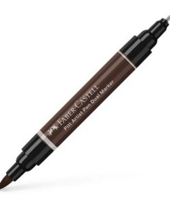 Faber Castell Tekenstift Faber-Castell Pitt Artist Pen duo marker 175 donker sepia