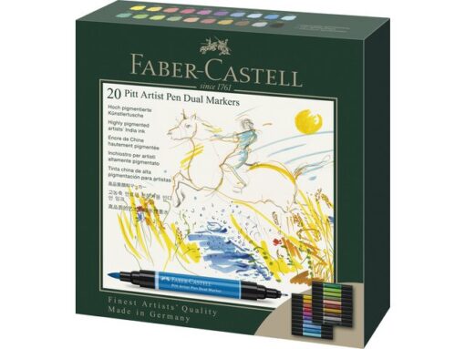 Faber Castell Tekenstift Faber-Castell Pitt Artist Pen duo marker etui a 20 stuks