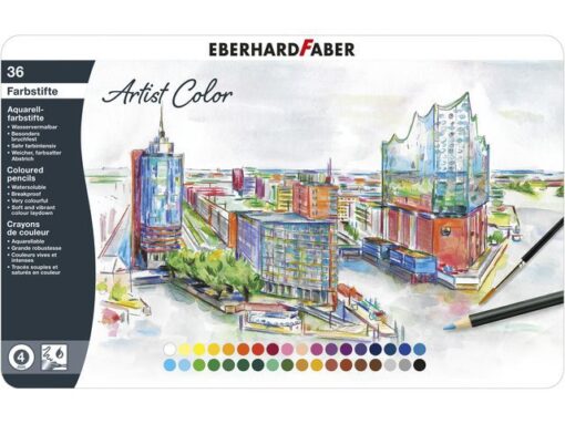 Aquarelpotlood Eberhard Faber Artist Color metalen etui a   36 stuks