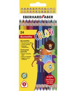 Kleurpotlood Eberhard Faber 2-zijdig gekleurd etui 24 stuks 48 kleuren