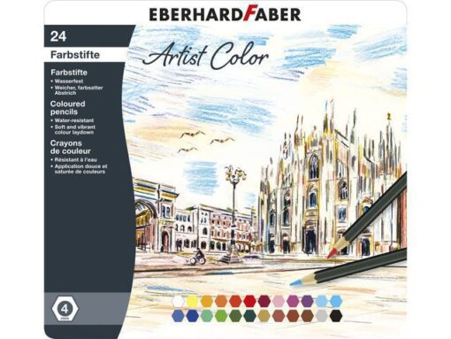 Kleurpotloden Eberhard Faber metaaletui a 24 stuks