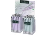 Faber Castell Balpen Faber-Castell Polyball 24 stuks, 2 kokers elk 12 stuks sweet lilac en caribic blue