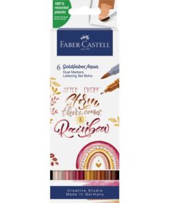 Faber Castell Duo aquarelmarker Faber-Castell Goldfaber etui 6 stuks BoHo letteringset kleur nrs: 116, 183, 187, 195, 227, 283