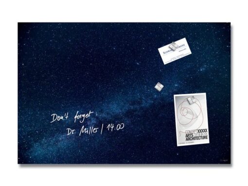Glasmagneetbord Sigel GALAXY 600x400x15mm 3 magn +          bevestigingsmateriaal