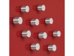 Magneten Sigel voor glasbord set 10stuks zilverkleurig C5   sterk rond 10mm