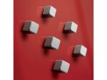 Magneten Sigel voor glasbord set 6stuks zilverkleurig C5    sterk 10x10x10mm