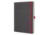 Sigel Notitieboek Conceptum A4 grijs-rood punt-gelijnd 194pag     80gr HC
