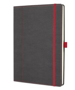 Sigel Notitieboek Conceptum A4 grijs-rood punt-gelijnd 194pag     80gr HC