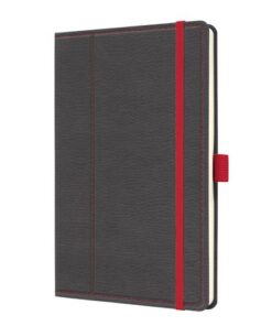 Sigel Notitieboek Conceptum A5 grijs-rood punt-gelijnd 194pag     80gr HC