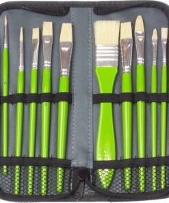 Penselen Kangaro olieverf set van 10stuks in etui