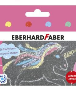 Stoepkrijt Eberhard Faber Unicorn 6 stuks met glitters