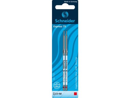 Balpenvulling Schneider Express 75 M 2 stuks op blister rood