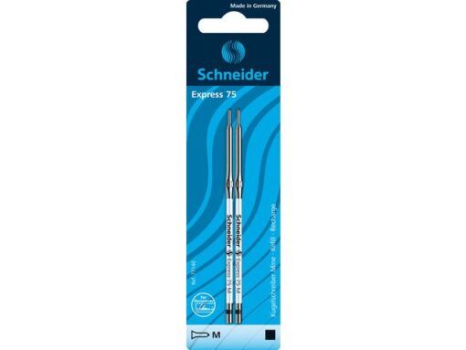 Balpenvulling Schneider Express 75 M 2 stuks op blister     zwart