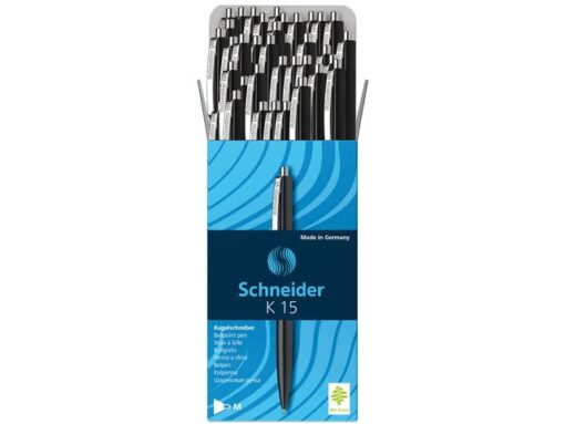 Balpen Schneider K15 zwart doos 50 stuks