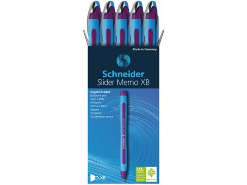 Balpen Schneider Memo XB 1,4mm kogelbreedte violet doos 10  stuks