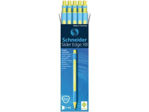 Balpen Schneider Slider Edge XB geel doos 10 stuks