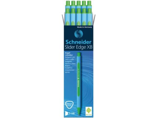 Balpen Schneider Slider Edge XB groen doos 10 stuks
