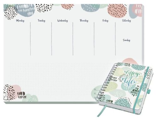 Sigel Dagplanner Inspire A5 GRATIS bureauonderlegger Rose         Inspiration (JS201)
