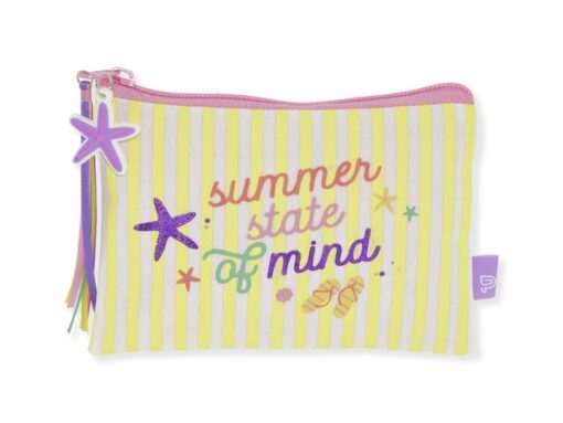 Kangaro KTC Etui Beach Happy gestreept 15x10 cm SUMMER STATE OF MIND