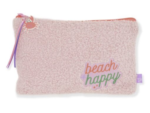 Kangaro KTC Etui Beach Happy Roze teddy 24x15cm