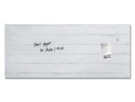 Glasmagneetbord Sigel mat WHITE WOOD 1300x550x15mm 3 magn + bevestigingsmat.