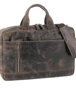 Juscha Laptop aktetas Roberto Romano PALERMO bruin echt leer       28x41x8cm