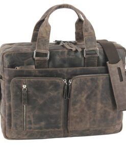Juscha Laptop aktetas Roberto Romano TORINO bruin echt leer        31x42x12cm