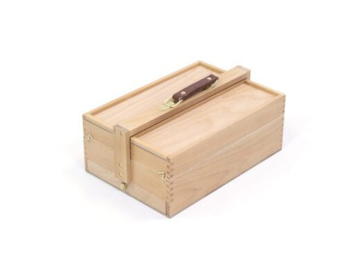 Multifunctionele gereedschapskist Kangaro 3 lagen, 4 laden  beukenhout met handvat 23.5x13x34cm