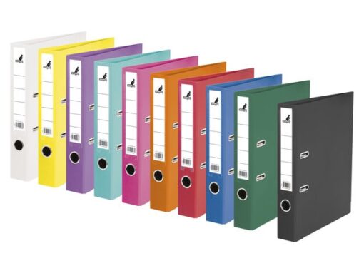 Kangaro KTC Ordner Kangaro A4 50mm 2 rings PP/Papier doos a 10 stuks    assorti kleuren