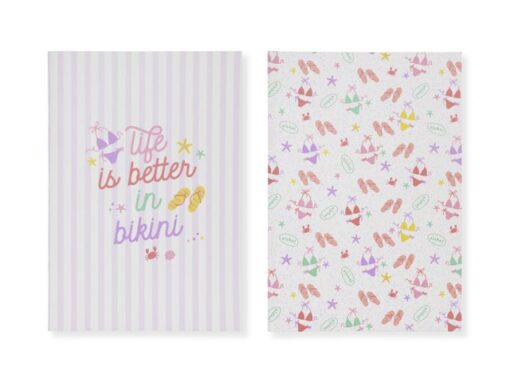 Kangaro KTC Schrift Beach Happy A4 lijn pak a 4 stuks assorti