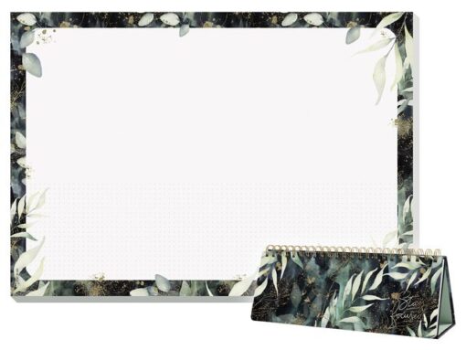 Sigel Weekplanner Beauty A4 liggend GRATIS bureauonderlegger      Glamorous Leaves (JS103)