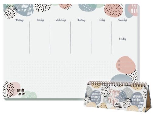Sigel Weekplanner Inspire A4 liggend met GRATIS bureauonderlegger Rose Inspiration (JS201)