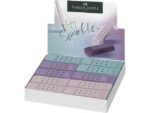 Faber Castell Gum Faber-Castell RollOn Sparkle display 20 stuks assorti kleur: rose,violet en ocean metallic