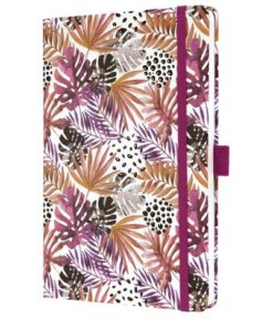 Sigel Notitieboek Jolie Beauty A5 APRICOT JUNGLE FEVER gelinieerd 174pag 80gr HC