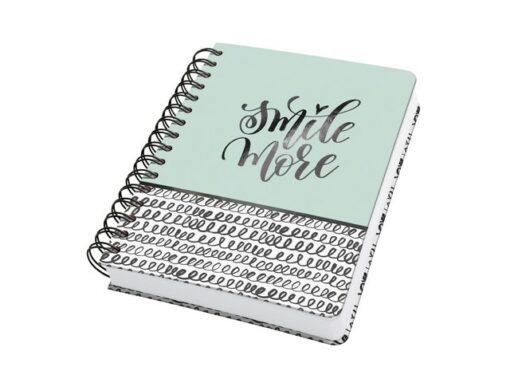 Sigel Notitieboek Jolie A5 spir. CURLY MINT punt-gelijnd 240pag   120gr HC