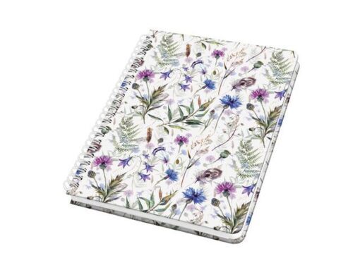 Sigel Notitieboek Jolie A5 spir. MISTY MEADOWS punt-gelijnd       120pag 100gr HC
