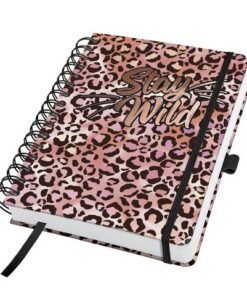 Sigel Notitieboek Jolie A5 spir. PINK LEO LOVE punt-gelijnd       240pag 120gr HC