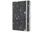 Sigel Notitieboek Jolie Beauty A5 COSMIC FANTASY BLACK gelinieerd 174pag 80gr HC