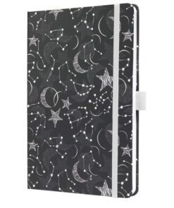 Sigel Notitieboek Jolie Beauty A5 COSMIC FANTASY BLACK gelinieerd 174pag 80gr HC